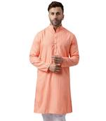 Peach ethnic embroidered kurta
