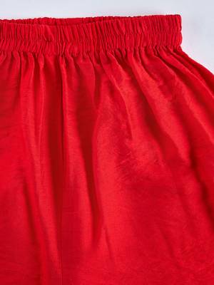  girls' red kurta palazzo set 6