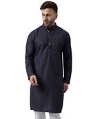 Black embroidered kurta