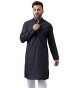 black ethnic embroidered kurta