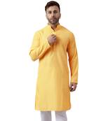Lemon rayon embroidered kurta