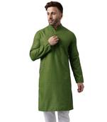 Mehandi green rayon embroidered kurta
