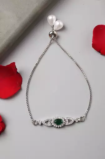 Single Green Stone Bracelet