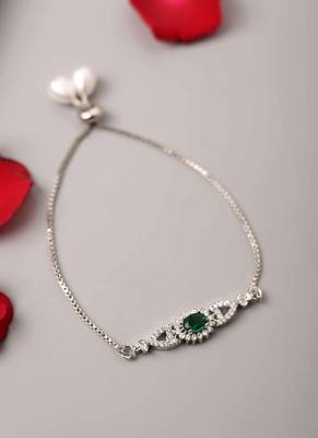 Single Green Stone Bracelet 5