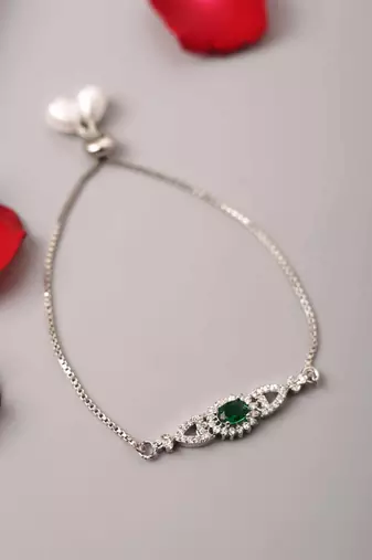 Single Green Stone Bracelet