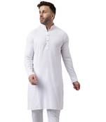 White rayon sequin work kurta