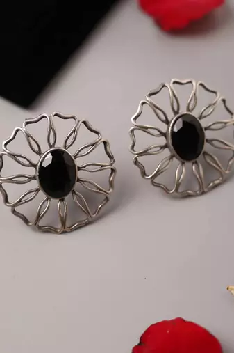 Black Stone Earrings