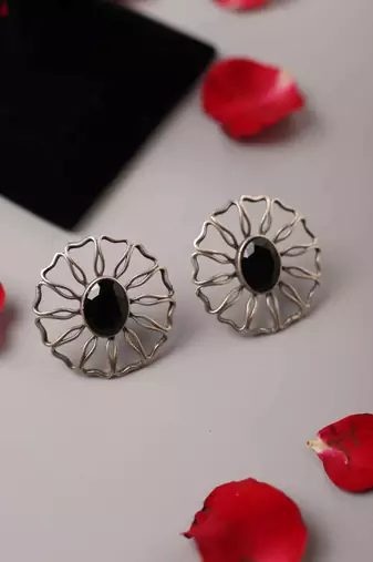 Black Stone Earrings
