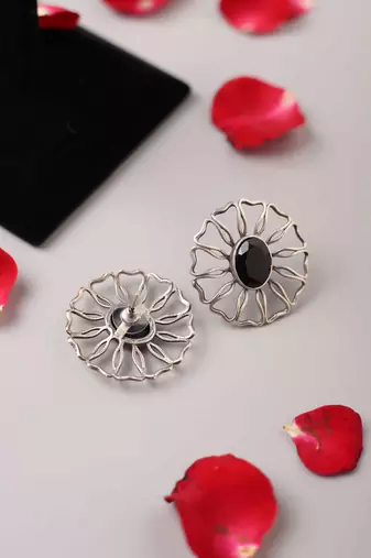 Black Stone Earrings