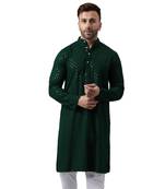 Mehandi green rayon sequin work kurta