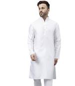 White  ethnic solid kurta