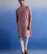  pink cotton kurta pyjama set