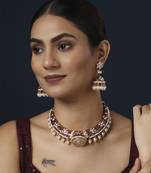Red kundan necklace set