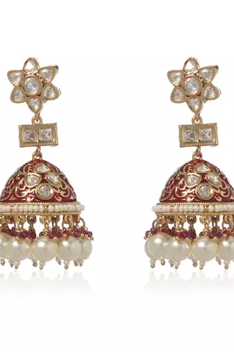 Red kundan necklace set