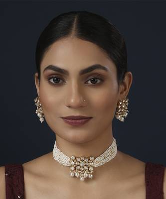 White kundan necklace set 1