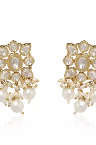 White kundan necklace set