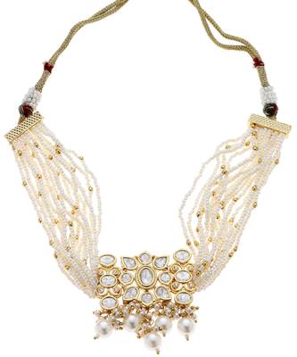 White kundan necklace set 3