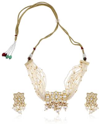 White kundan necklace set 4