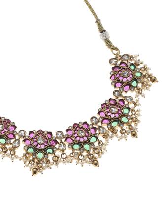 Red kundan necklace set 3