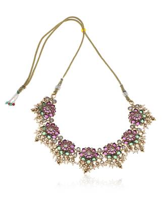 Red kundan necklace set 4
