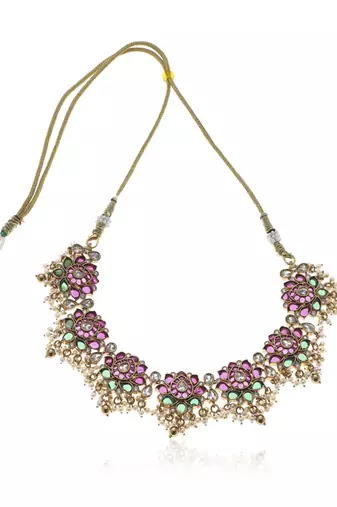 Red kundan necklace set