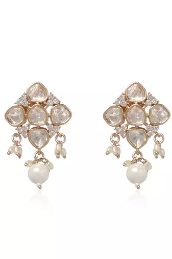 White kundan necklace set