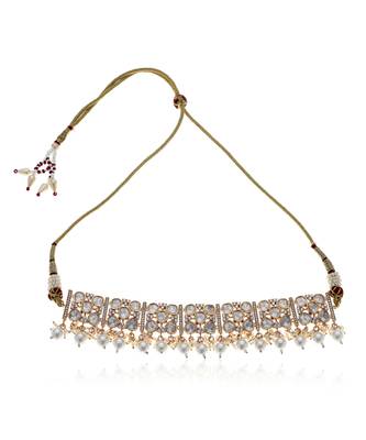 White kundan necklace set 4