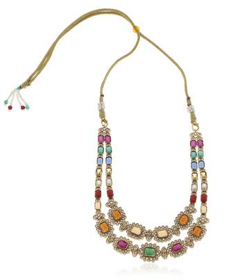Green kundan necklace set 4
