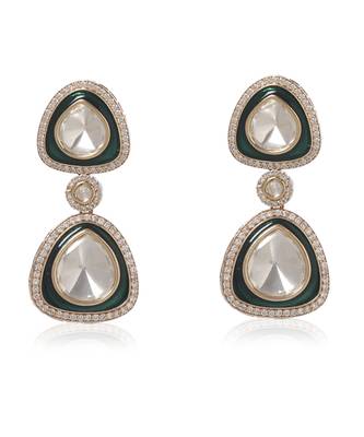 Green polki necklace set 2