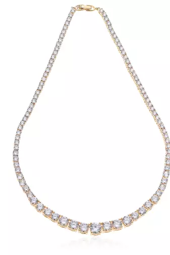 White american diamonds necklace set