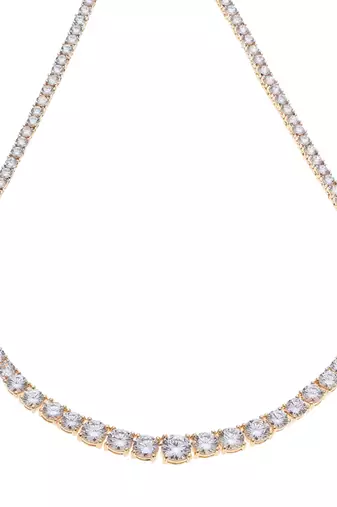 White american diamonds necklace set
