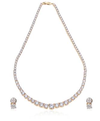 White american diamonds necklace set 5