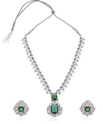 White american diamonds necklace set 5