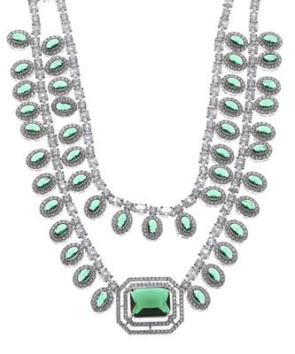 White american diamonds necklace set 3