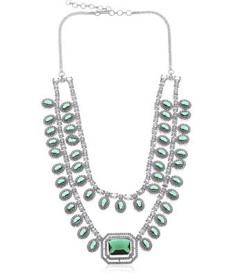 White american diamonds necklace set 4