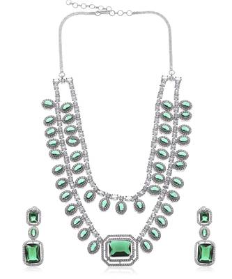 White american diamonds necklace set 5