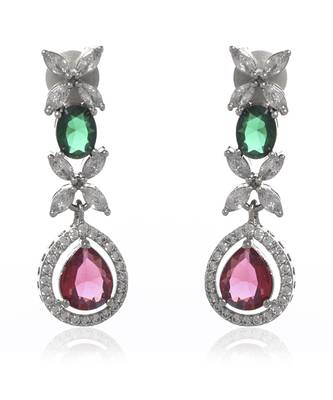 White american diamonds necklace set 2
