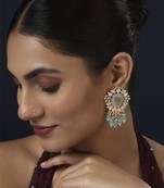 Gold kundan earring