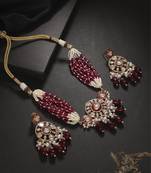 Red kundan necklace set