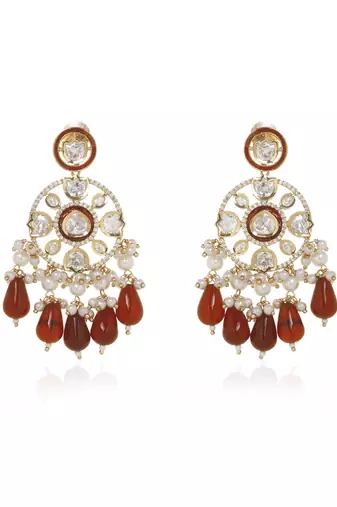 Red kundan necklace set