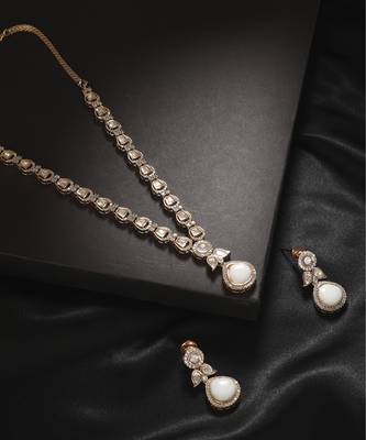 White kundan necklace set 1