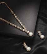 White kundan necklace set