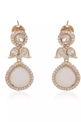 White kundan necklace set
