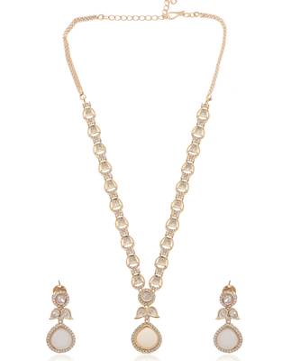 White kundan necklace set 3