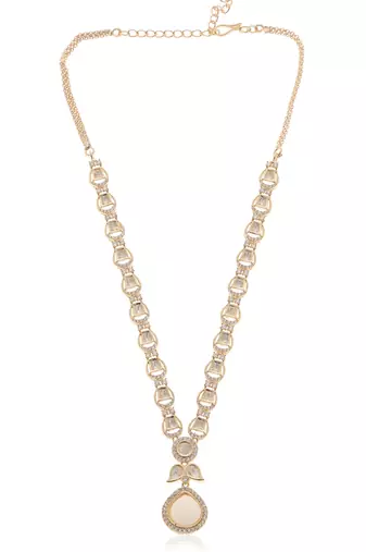 White kundan necklace set