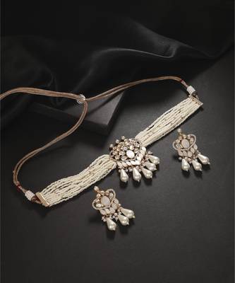 White kundan necklace set 1