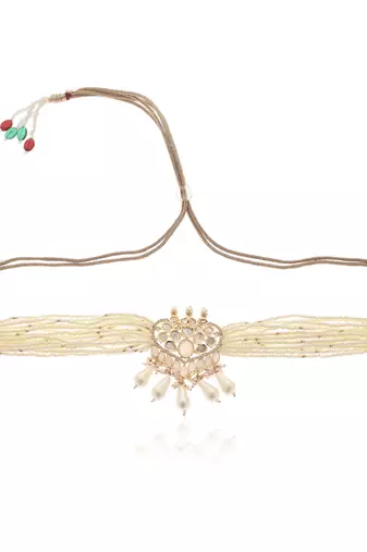 White kundan necklace set
