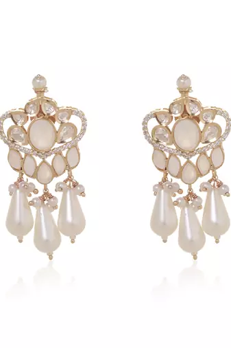 White kundan necklace set