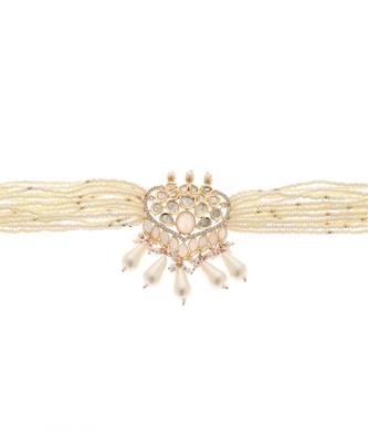 White kundan necklace set 4