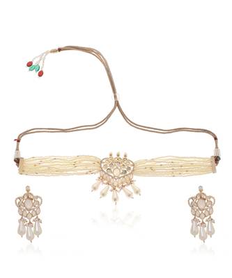 White kundan necklace set 5